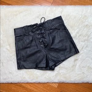 Flux Leather Shorts